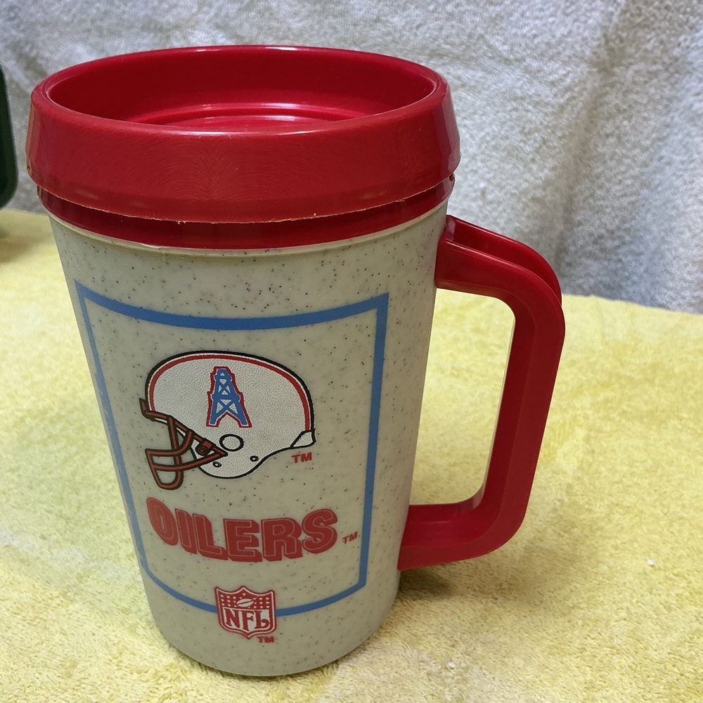 Vintage 7-11 NFL Houston Oilers Travel Mug by Aladdin 20oz